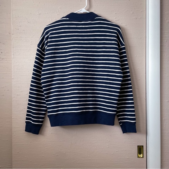 Madewell Quilted Studio Mockneck Sweatshirt in Stripe - Picture 6 of 7